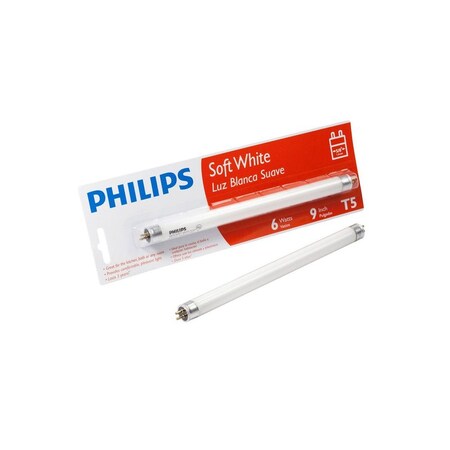 Philips Philips 6 W T5 0.63 in. D X 9 in. L Fluorescent Tube Light Bulb Soft White Linear 3000 K 392191